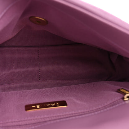Chanel Goatskin Quilted Medium Chanel 19 Flap Purple 5 of 13