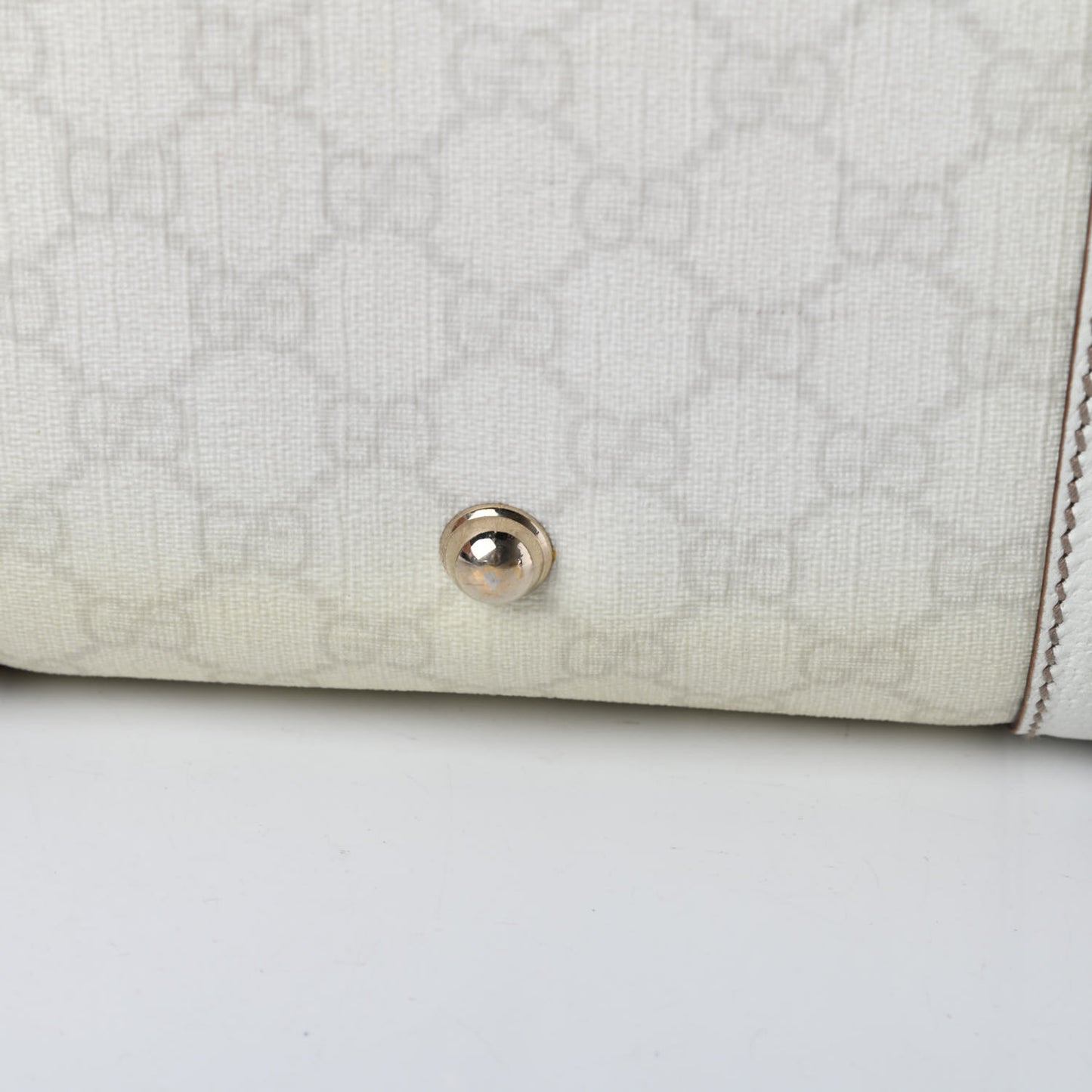 GG Plus Monogram Web Large Carry On Duffle Bag White