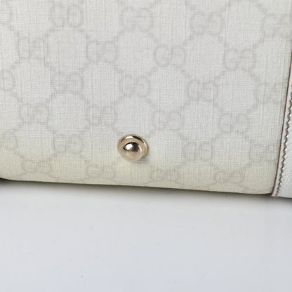 Gucci GG Plus Monogram Web Large Carry On Duffle Bag White 14 of 18