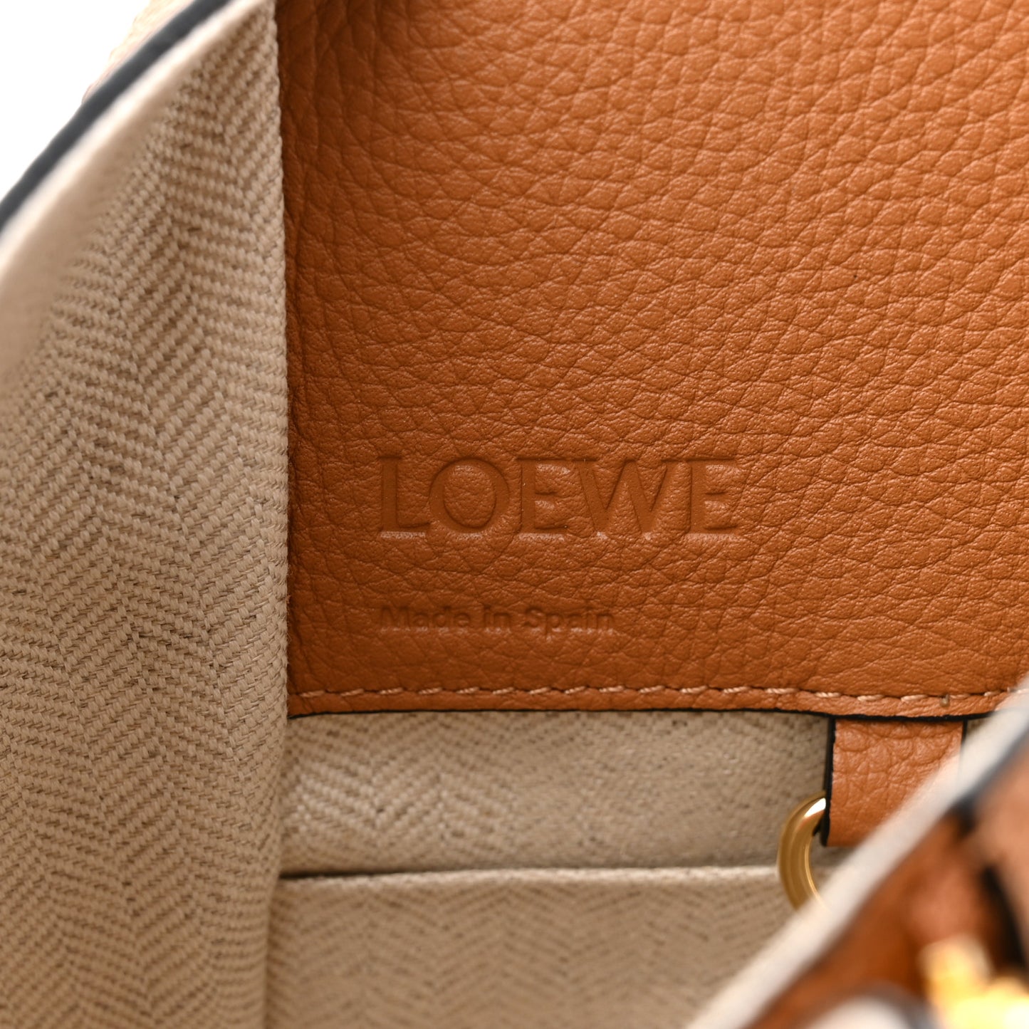 Grained Calfskin Small Hammock Shoulder Bag Tan