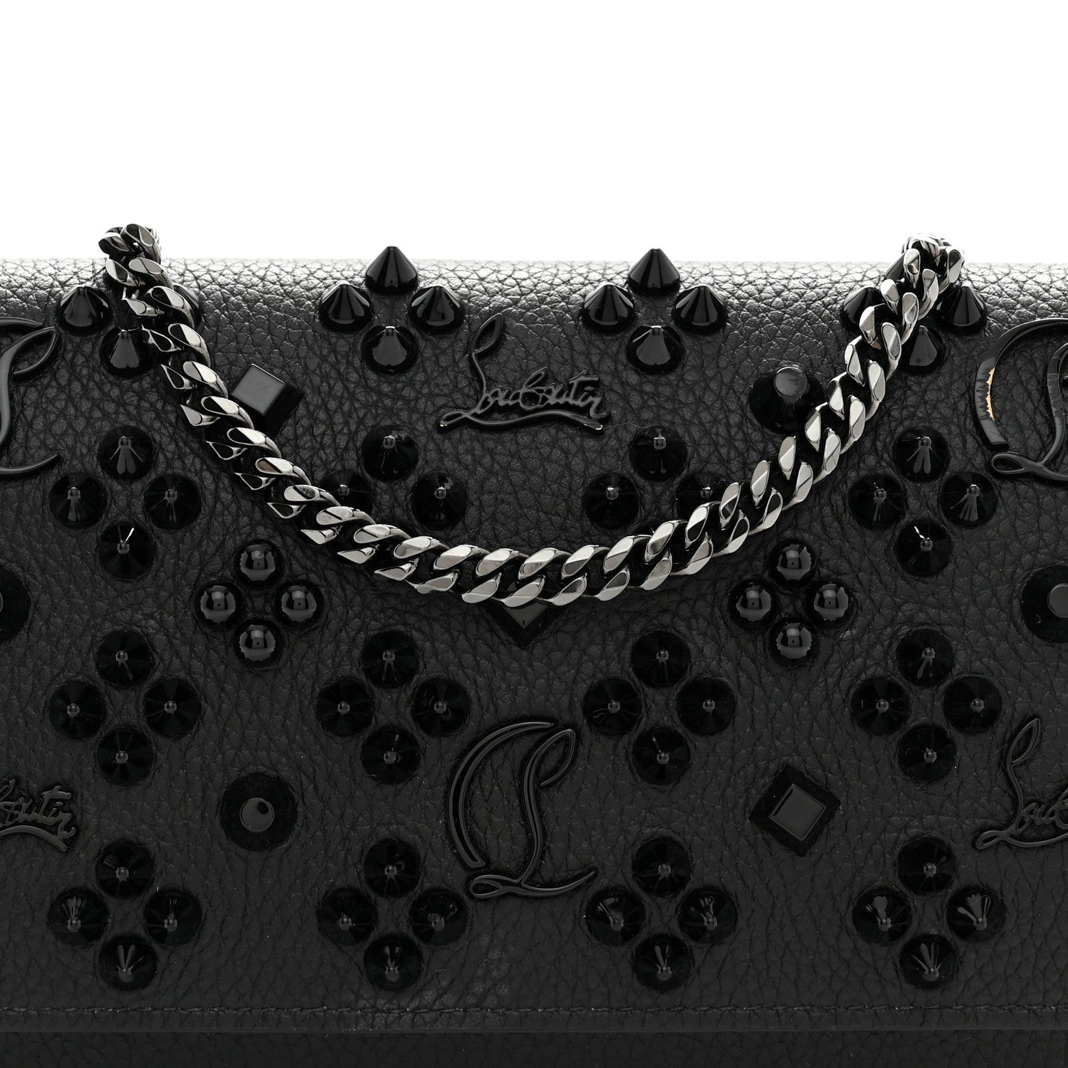 Christian Louboutin Calfskin Spikes Loubinthesky Paloma Wallet on Chain Rocket 7 of 11