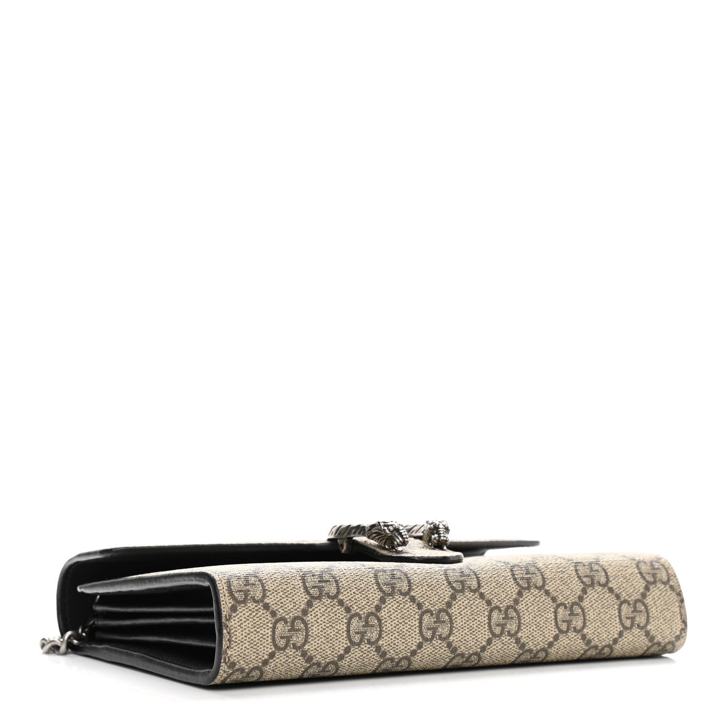 Gucci GG Supreme Monogram Mini Dionysus Chain Wallet Beige Black 4 of 10