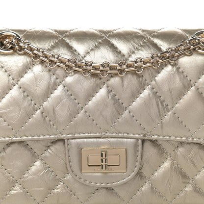 Chanel Metallic Aged Calfskin Quilted 2.55 Reissue Mini Flap Light Gold 8 of 11
