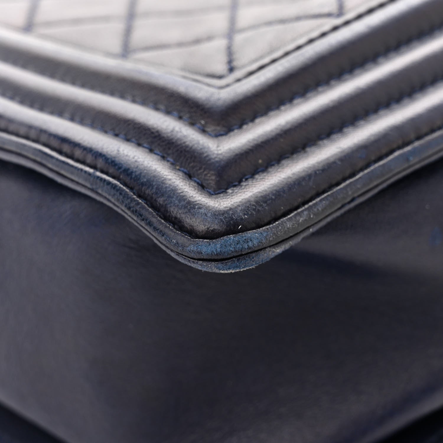 Chanel Lambskin Quilted New Medium Boy Flap Dark Blue 11 of 17