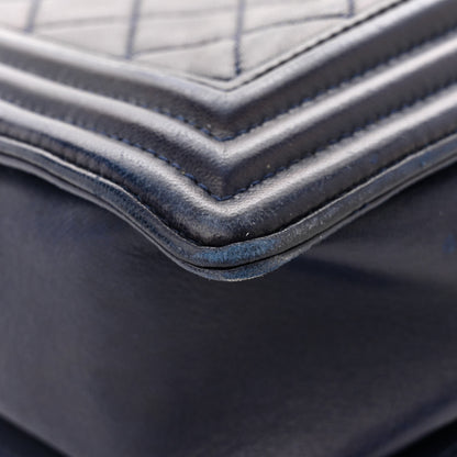 Chanel Lambskin Quilted New Medium Boy Flap Dark Blue 11 of 17