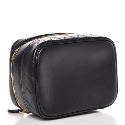 Chanel Lambskin Vanity Cosmetic Case Black 4 of 13