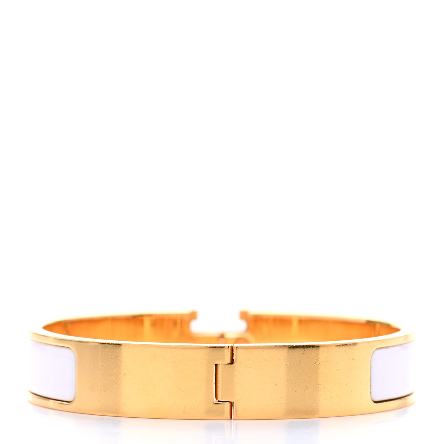 Hermes Enamel Narrow Clic Clac H Bracelet PM White 3 of 5