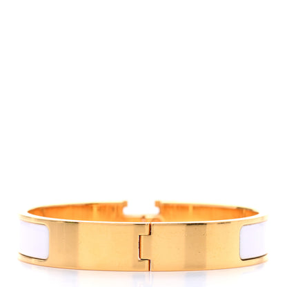 Hermes Enamel Narrow Clic Clac H Bracelet PM White 3 of 5