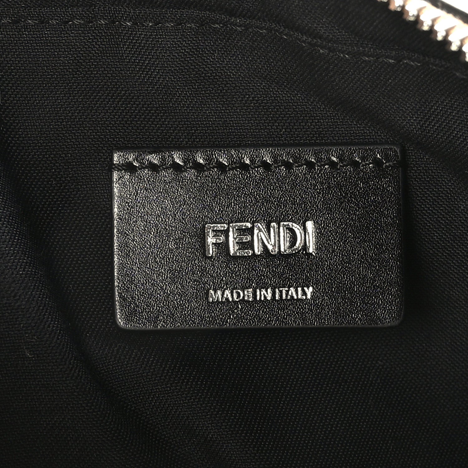 Fendi Glazed Fabric Vitello Cover FF 1974 Diagonal Bi-Color Medium Camera Case Tobacco Moro Sand Black 6 of 9