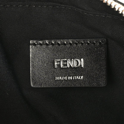 Fendi Glazed Fabric Vitello Cover FF 1974 Diagonal Bi-Color Medium Camera Case Tobacco Moro Sand Black 6 of 9