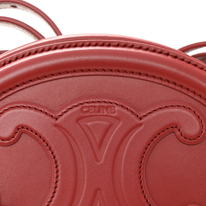 Celine Smooth Calfskin Small Triomphe Oval Crossbody Purse Lipstick 6 of 10