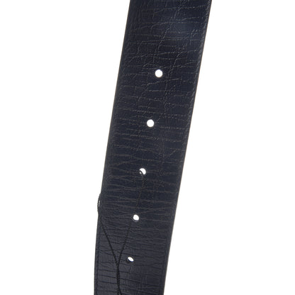 Gucci Calfskin Web Interlocking G Belt 75 30 Navy 3 of 5
