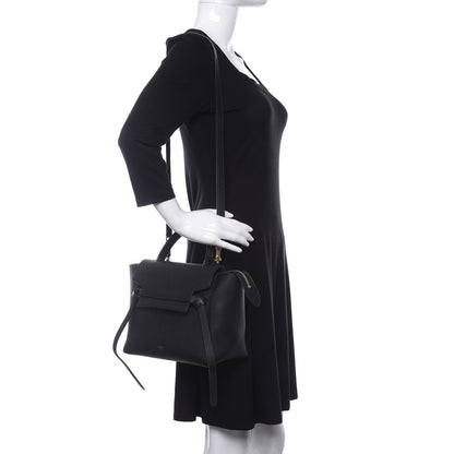 Celine Grained Calfskin Micro Belt Bag Black 2 of 9