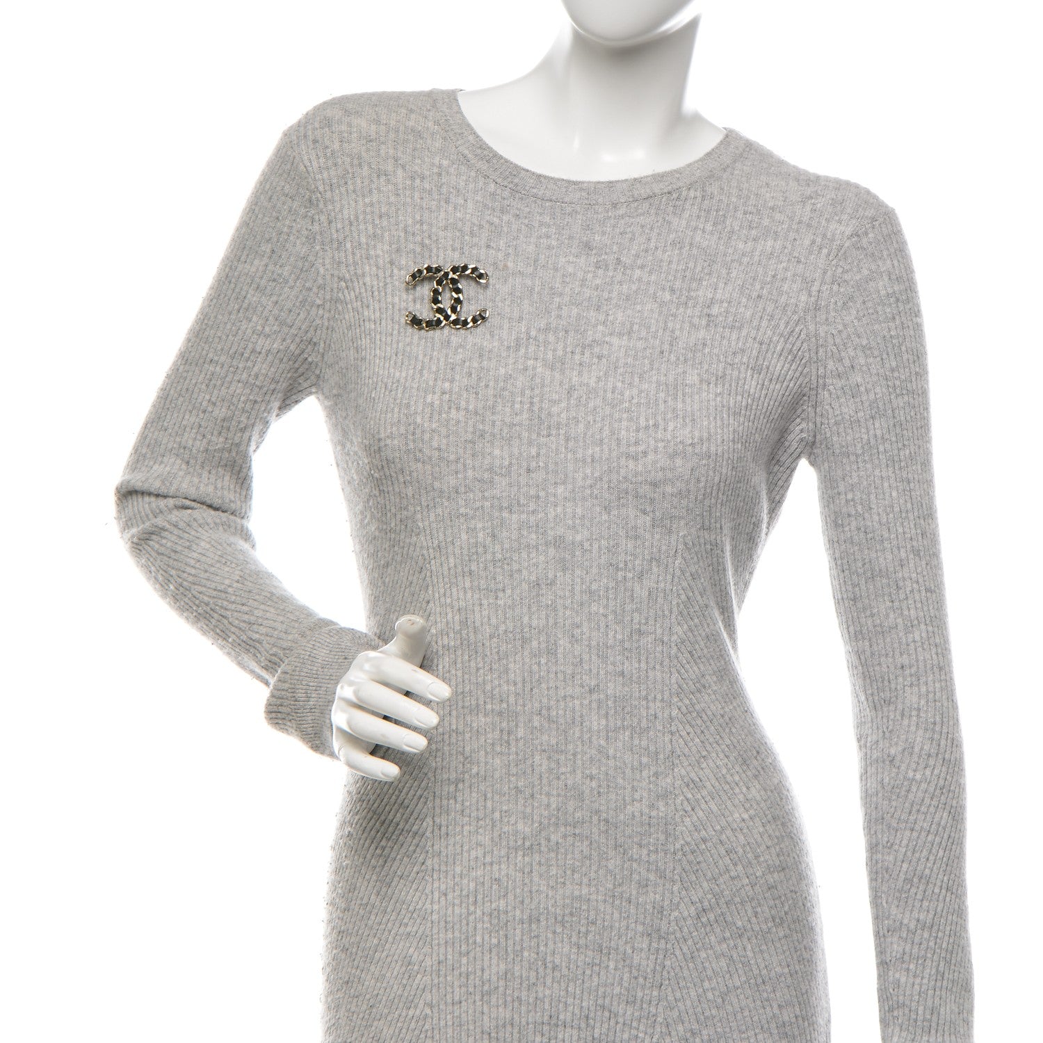 Chanel Lambskin Chain CC Brooch Black Gold 2 of 4