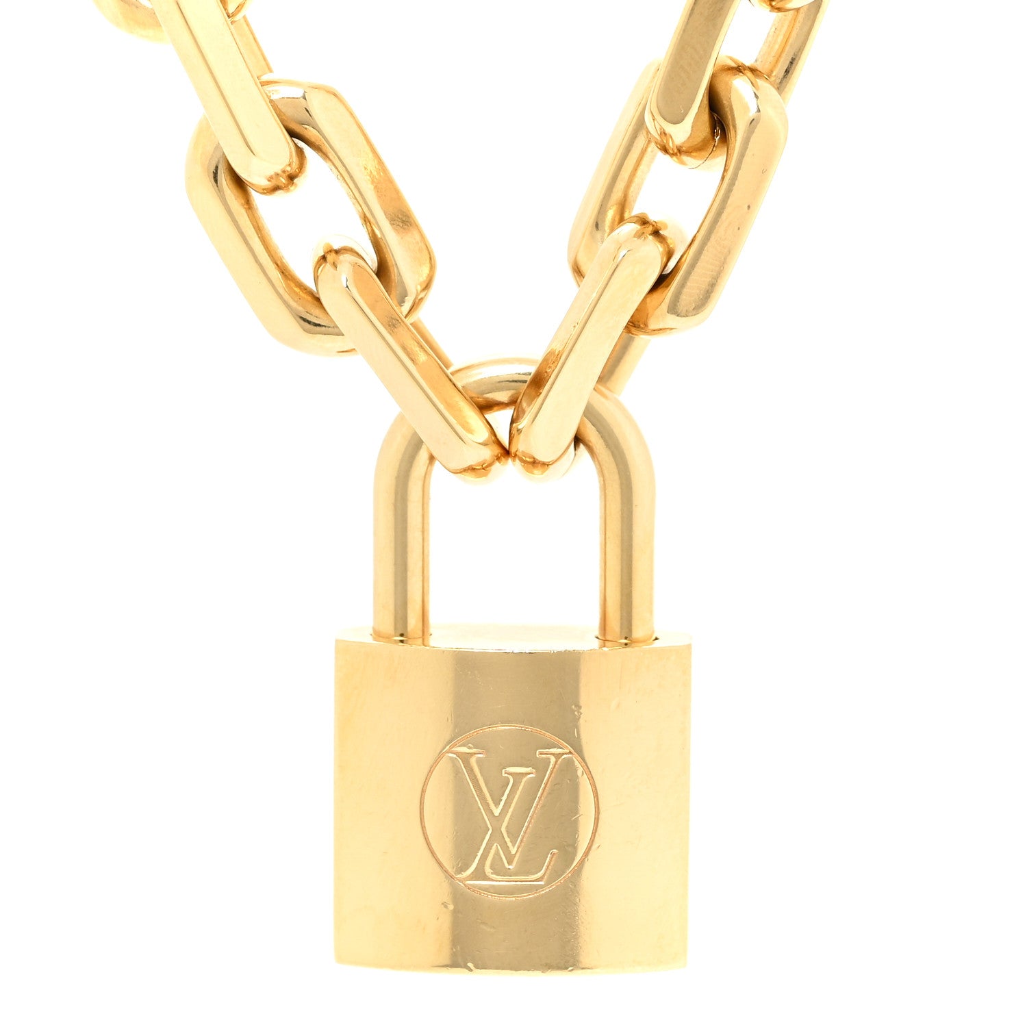 Louis Vuitton LV Edge Necklace Cadenas Gold 4 of 6