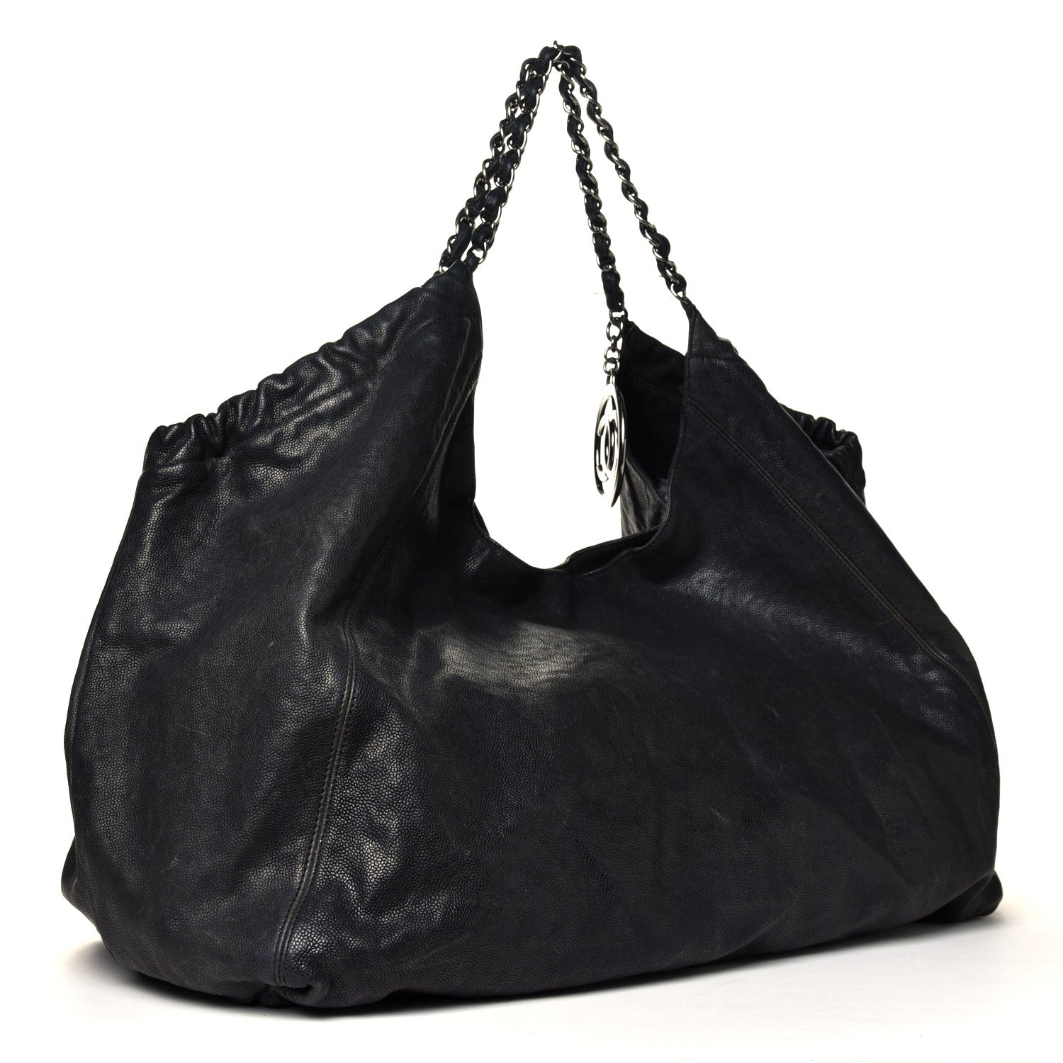 Chanel Distressed Caviar XL Coco Cabas Black 2 of 8