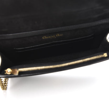 Christian Dior Patent Studded Diorama Wallet on Chain Pouch Black 4 of 8