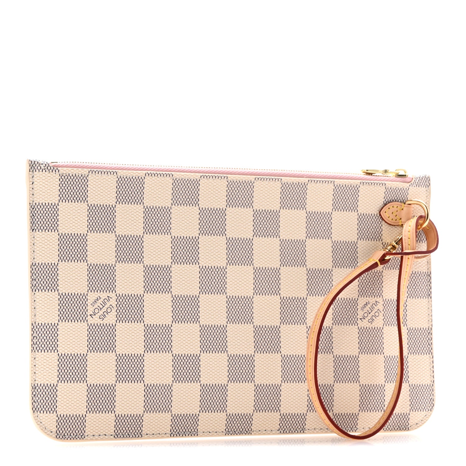 Louis Vuitton Damier Azur Neverfull MM GM Pochette Rose Ballerine 3 of 9