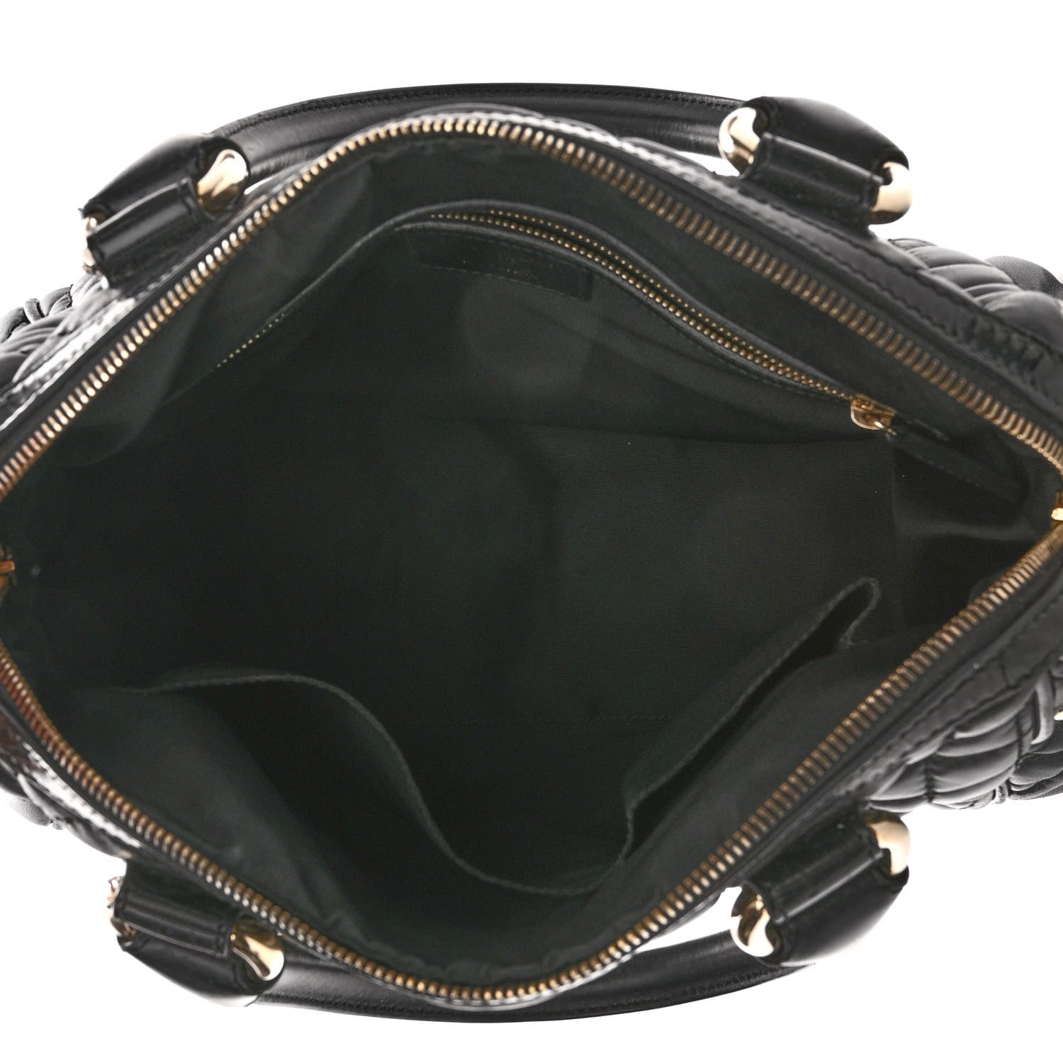 Christian Dior Lambskin Cannage 2 Dior Zip Top Satchel Black 5 of 10