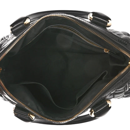 Christian Dior Lambskin Cannage 2 Dior Zip Top Satchel Black 5 of 10