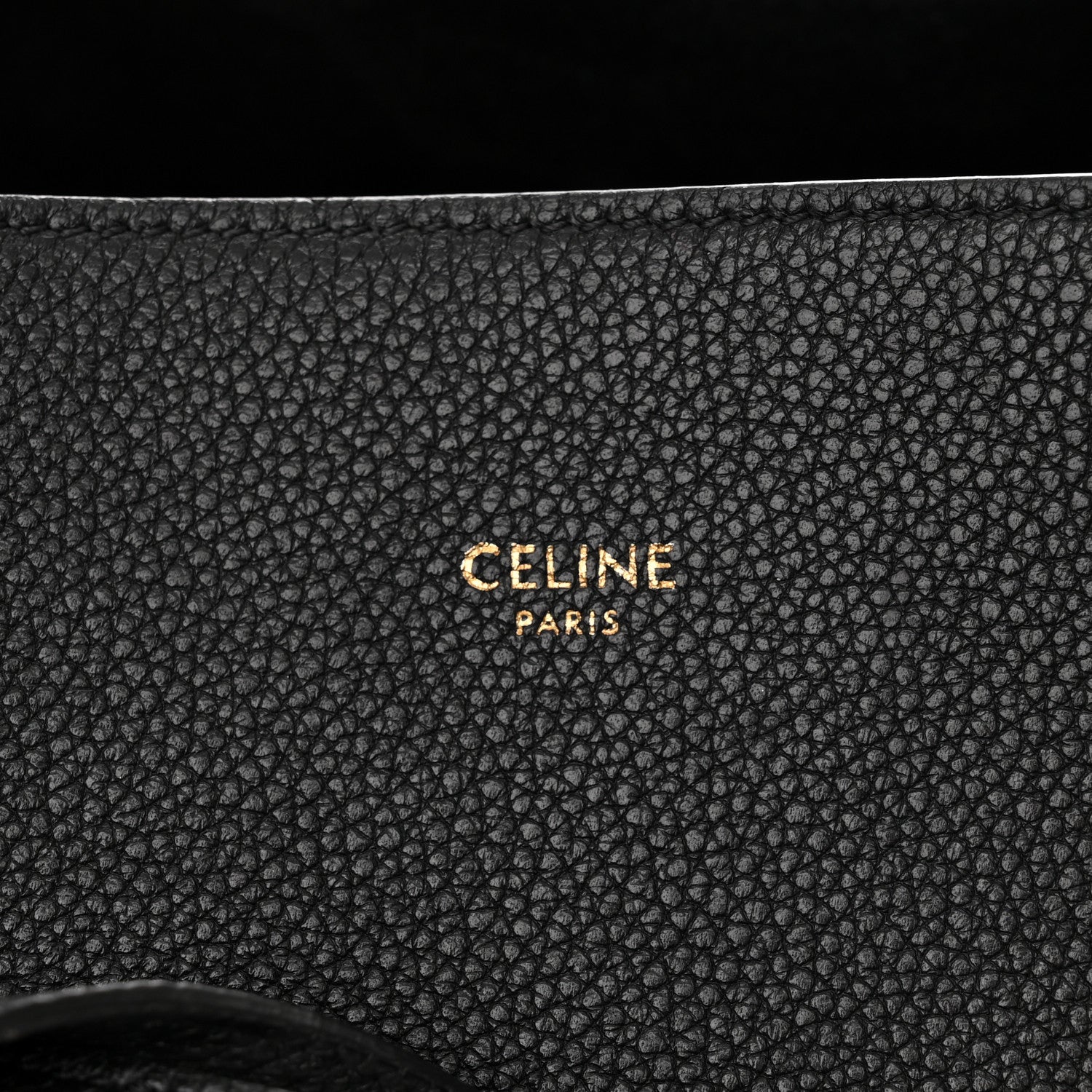 Celine Soft Grained Calfskin Small Belt Cabas Phantom Black 7 of 12