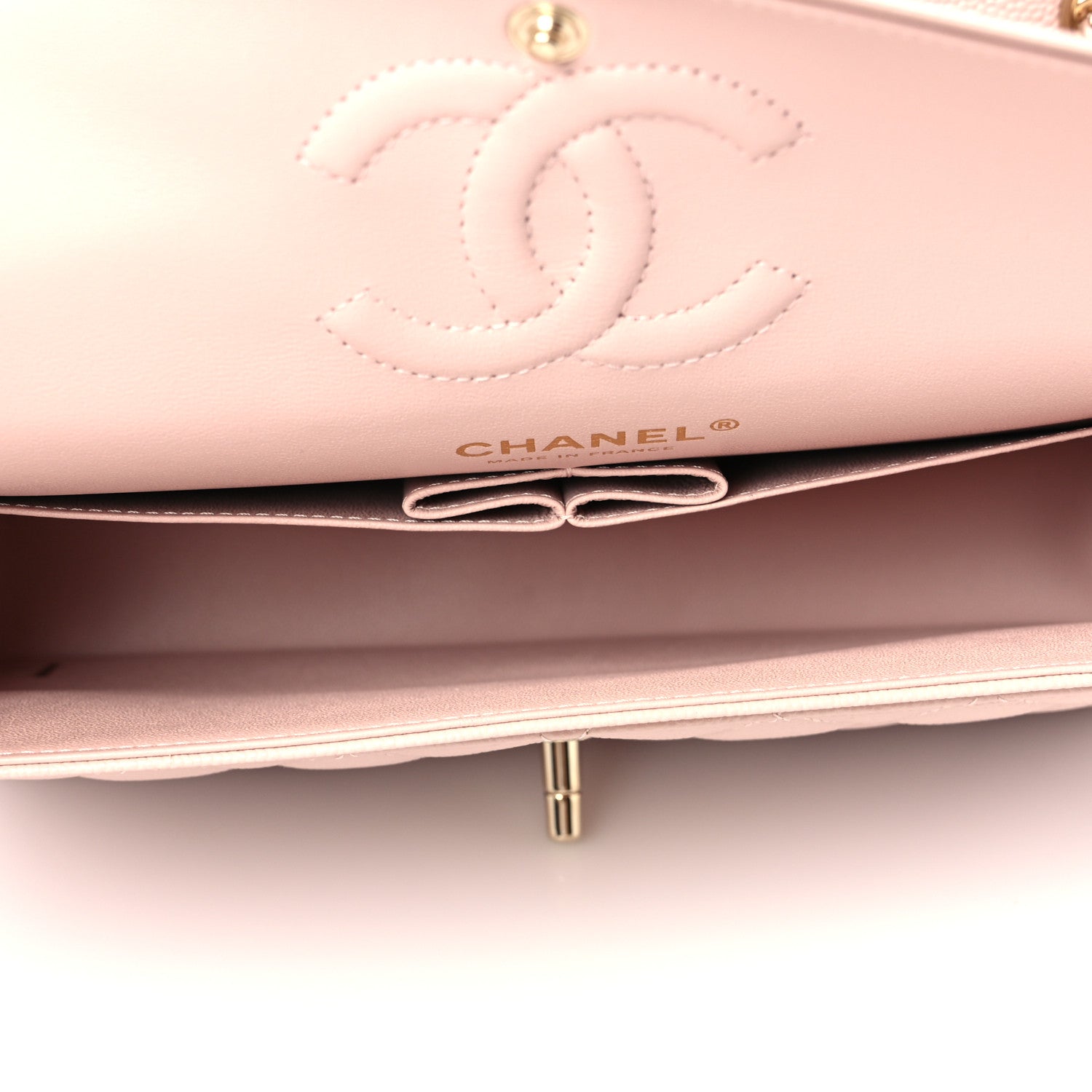 Chanel Caviar Quilted Small Double Flap Light Pink 5 of 9