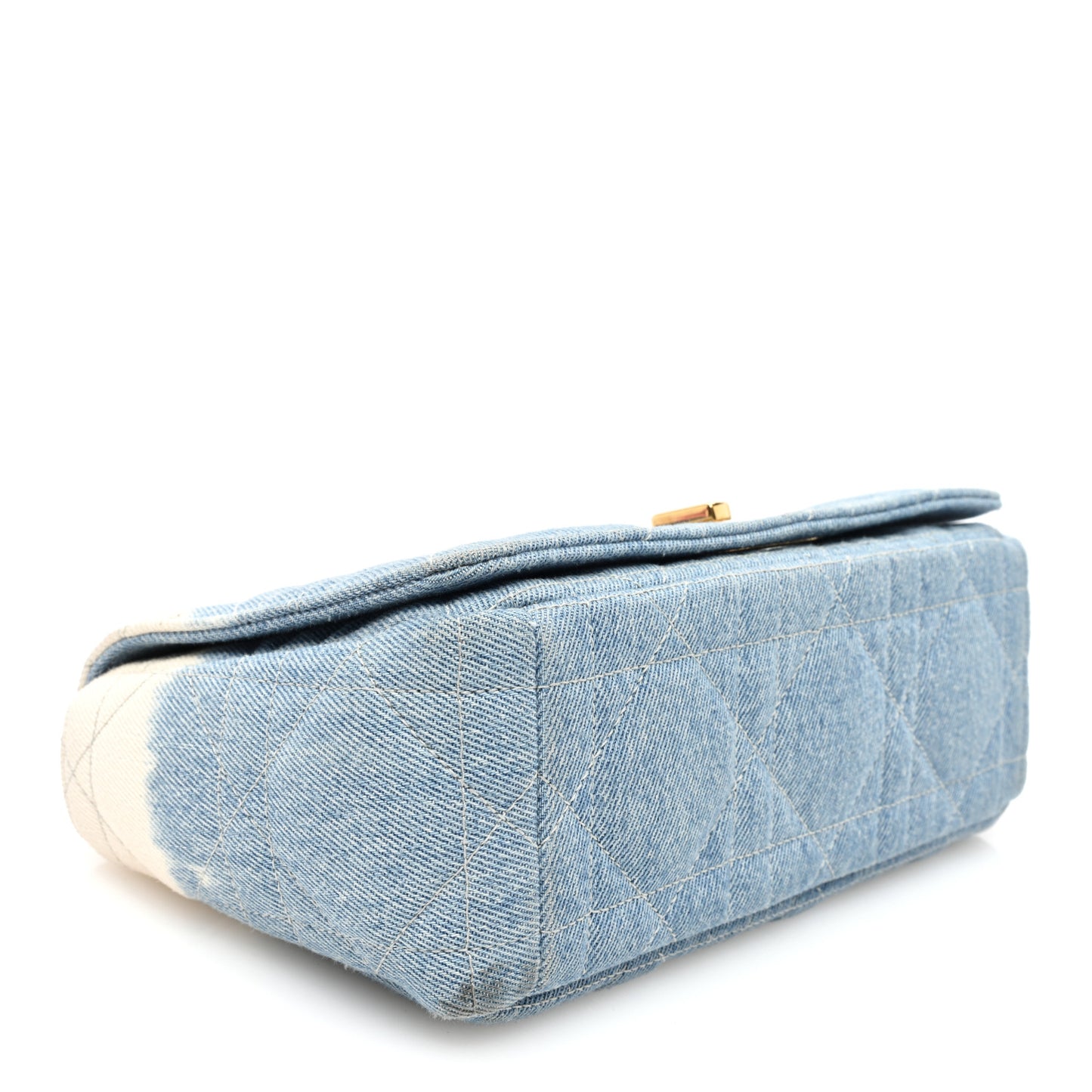 Denim Macrocannage Tie Dye Cannage Small Caro Bag White Blue