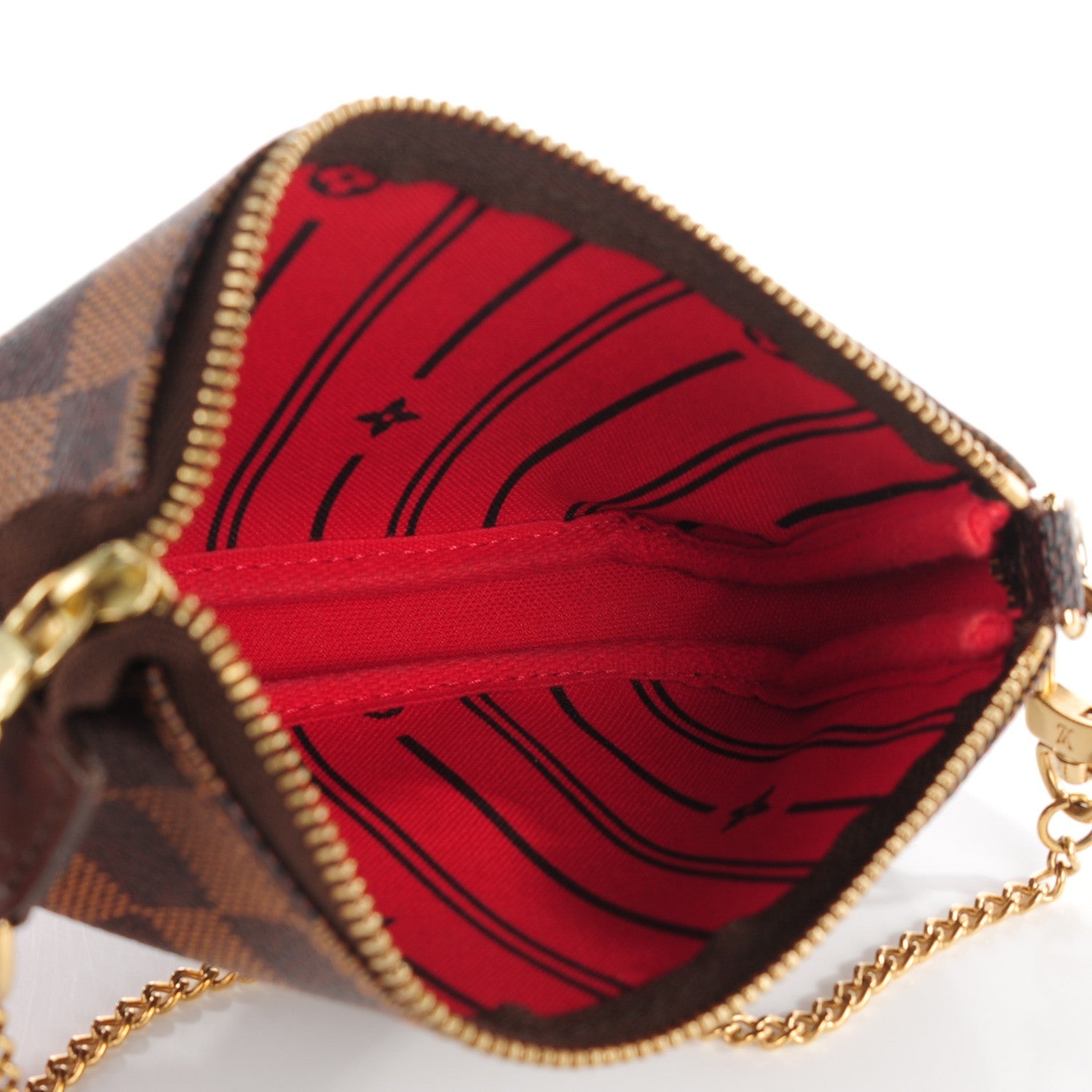 Louis Vuitton Damier Ebene Complice Trunks and Bags Mini Pochette Accessories Red 5 of 8