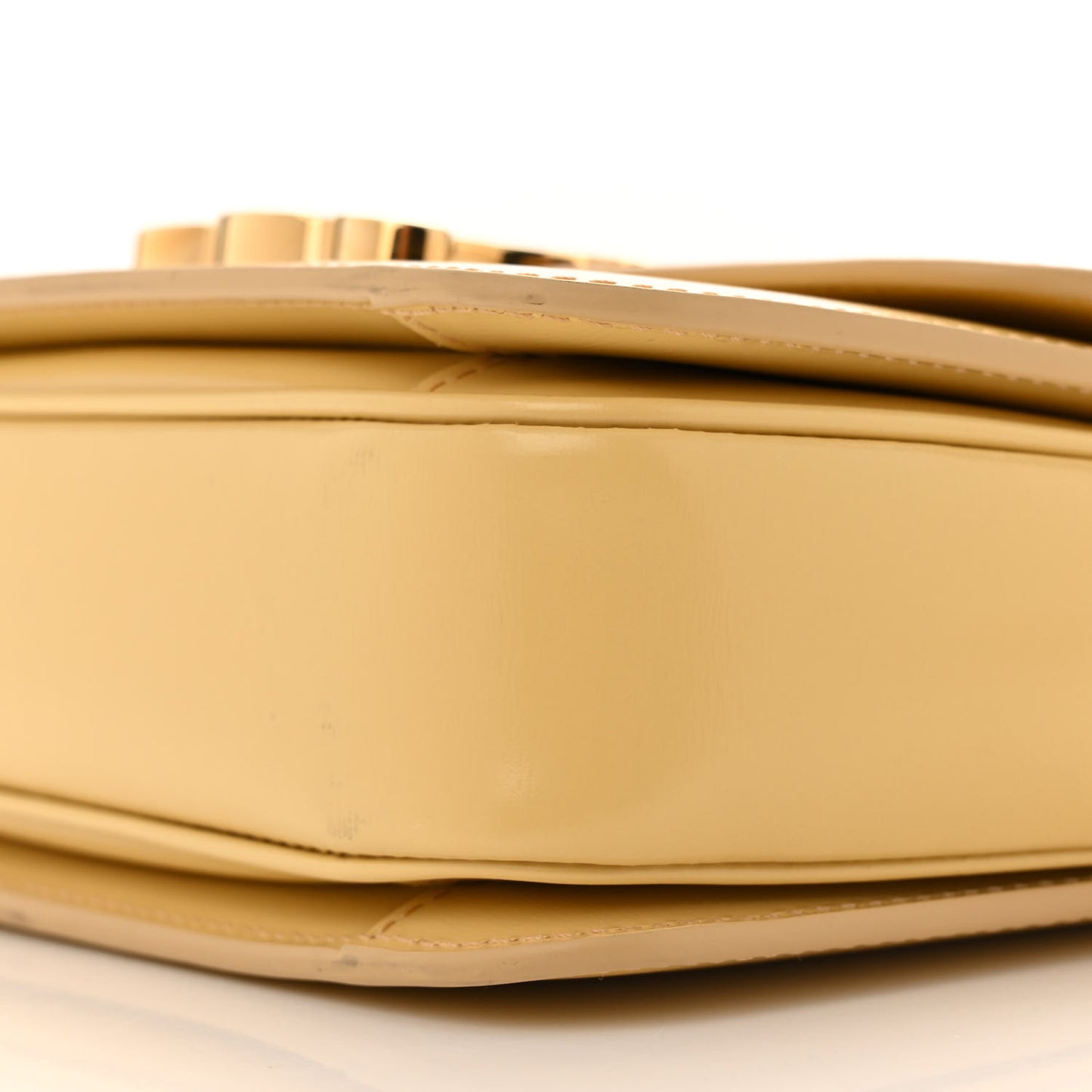 Shiny Calfskin Teen Triomphe Light Yellow