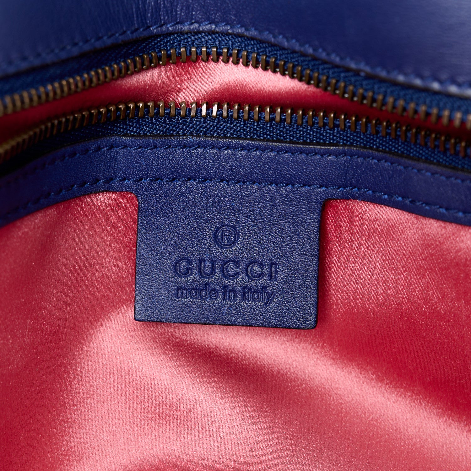 Gucci Velvet Matelasse Small GG Marmont Shoulder Bag Cobalt Blue 6 of 11
