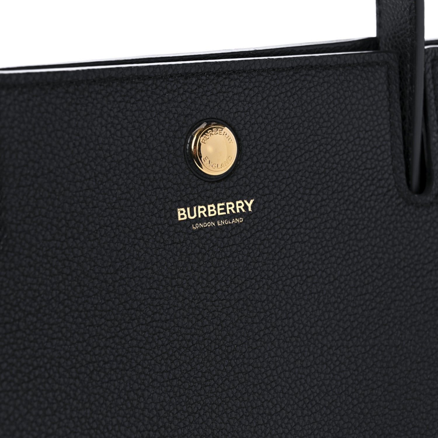 Burberry Grainy Calfskin Medium Title Bag Black 7 of 10