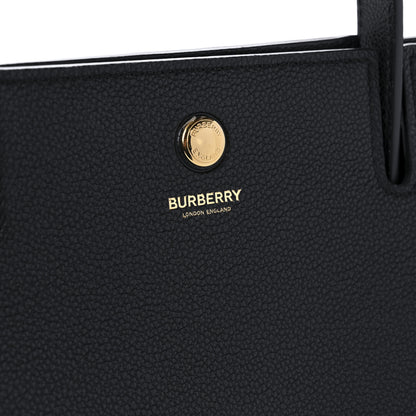 Burberry Grainy Calfskin Medium Title Bag Black 7 of 10