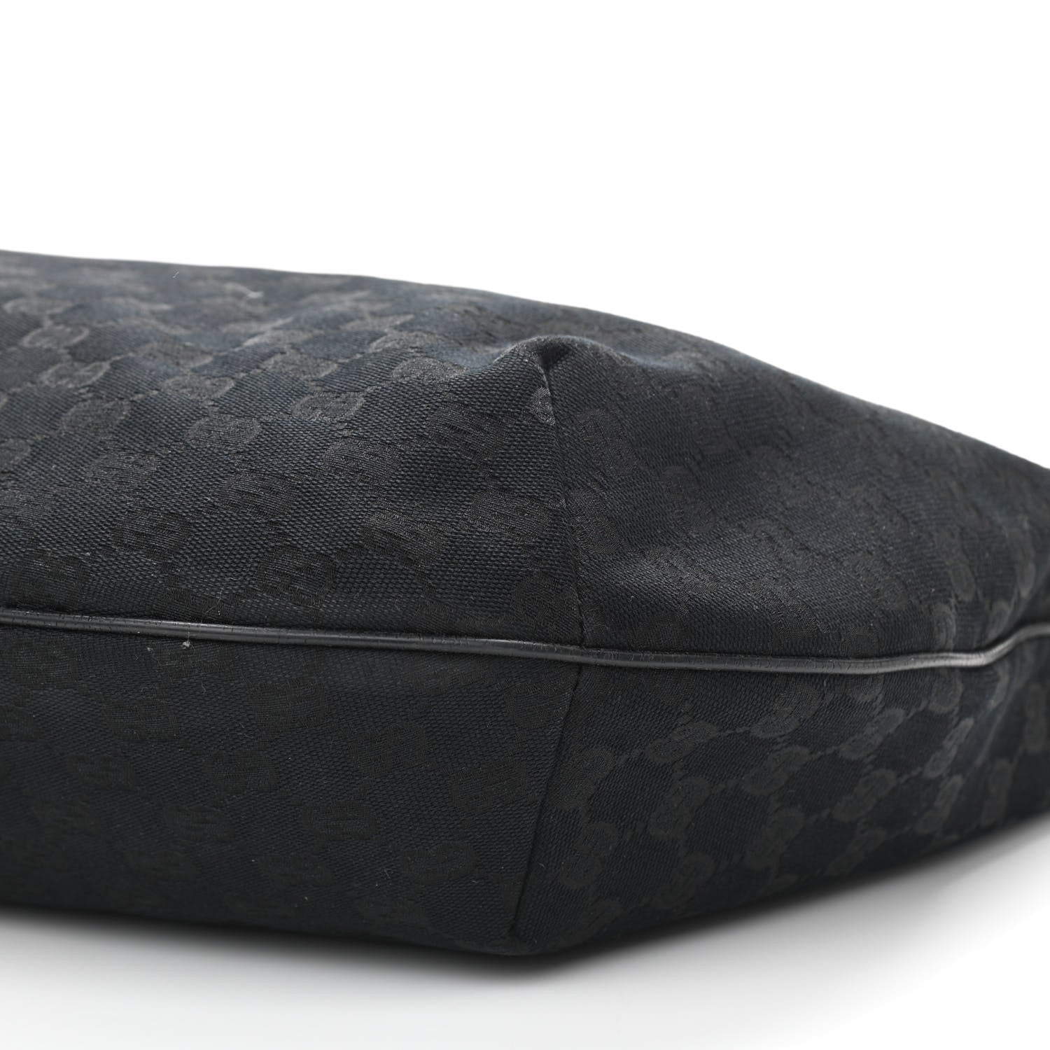 Gucci Monogram Web Medium Half Moon Hobo Black 10 of 12