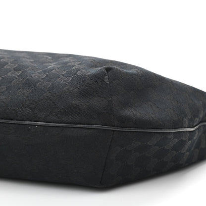 Gucci Monogram Web Medium Half Moon Hobo Black 10 of 12