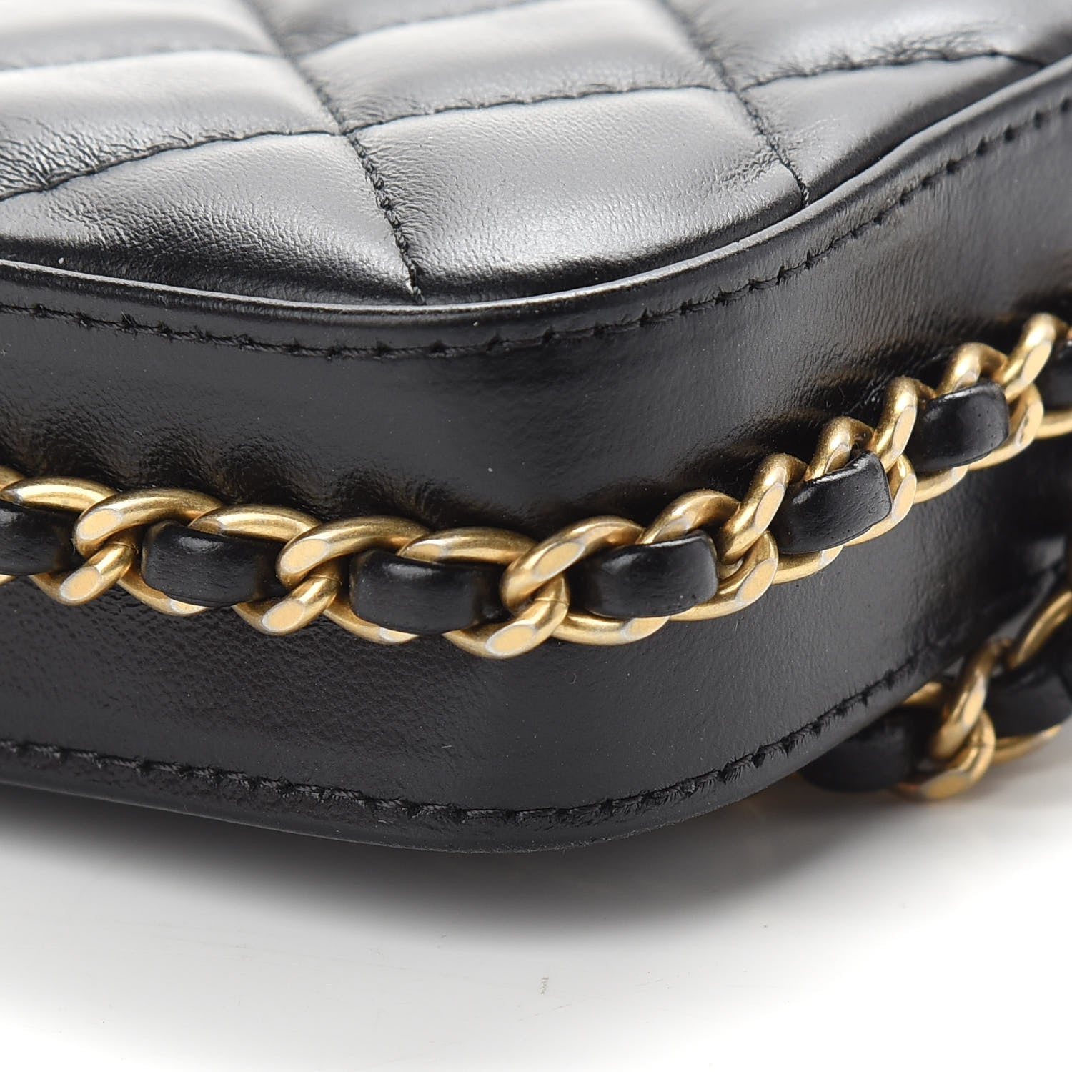 Chanel Lambskin Quilted Small Clutch With Chain Black 9 of 9