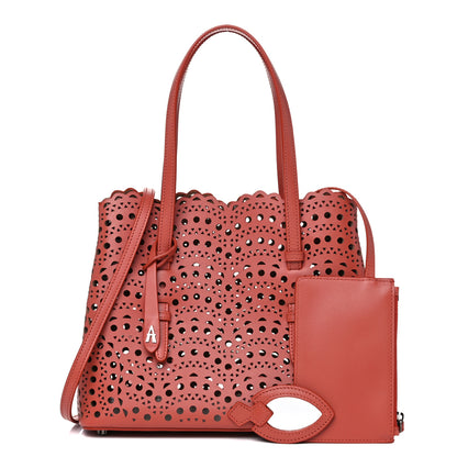 Alaia Lux Calfskin Vienne Wave Mina 25 Bag Red 1 of 8