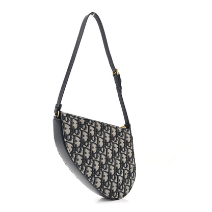 Christian Dior Oblique Saddle Rodeo Pouch Navy Blue 3 of 11