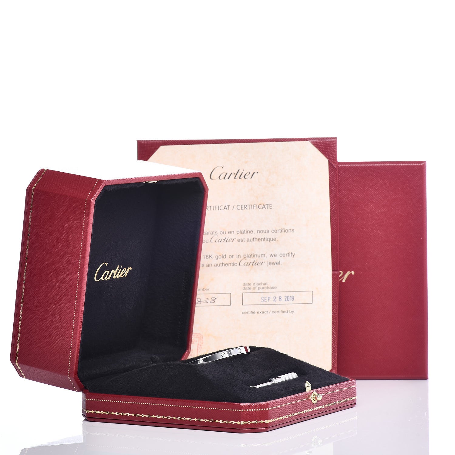 Cartier 18K White Gold 10 Diamond Small LOVE Bracelet 16 5 of 5