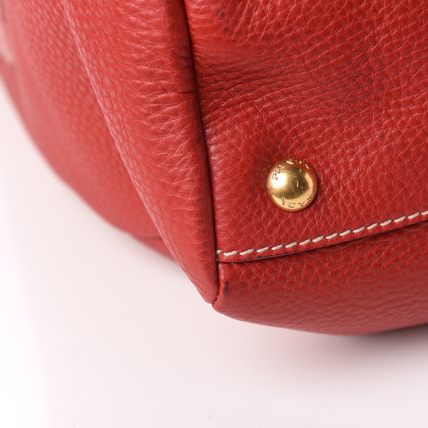 Vitello Daino Top Handle Shoulder Bag Rosso