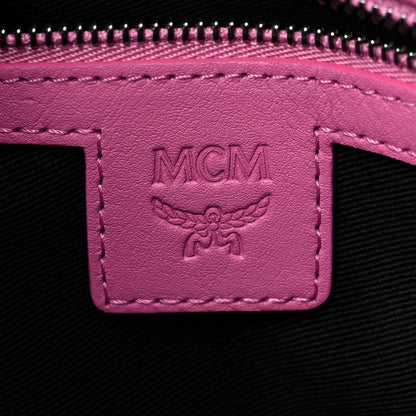 MCM Visetos Essential Boston Bag Pink 6 of 9