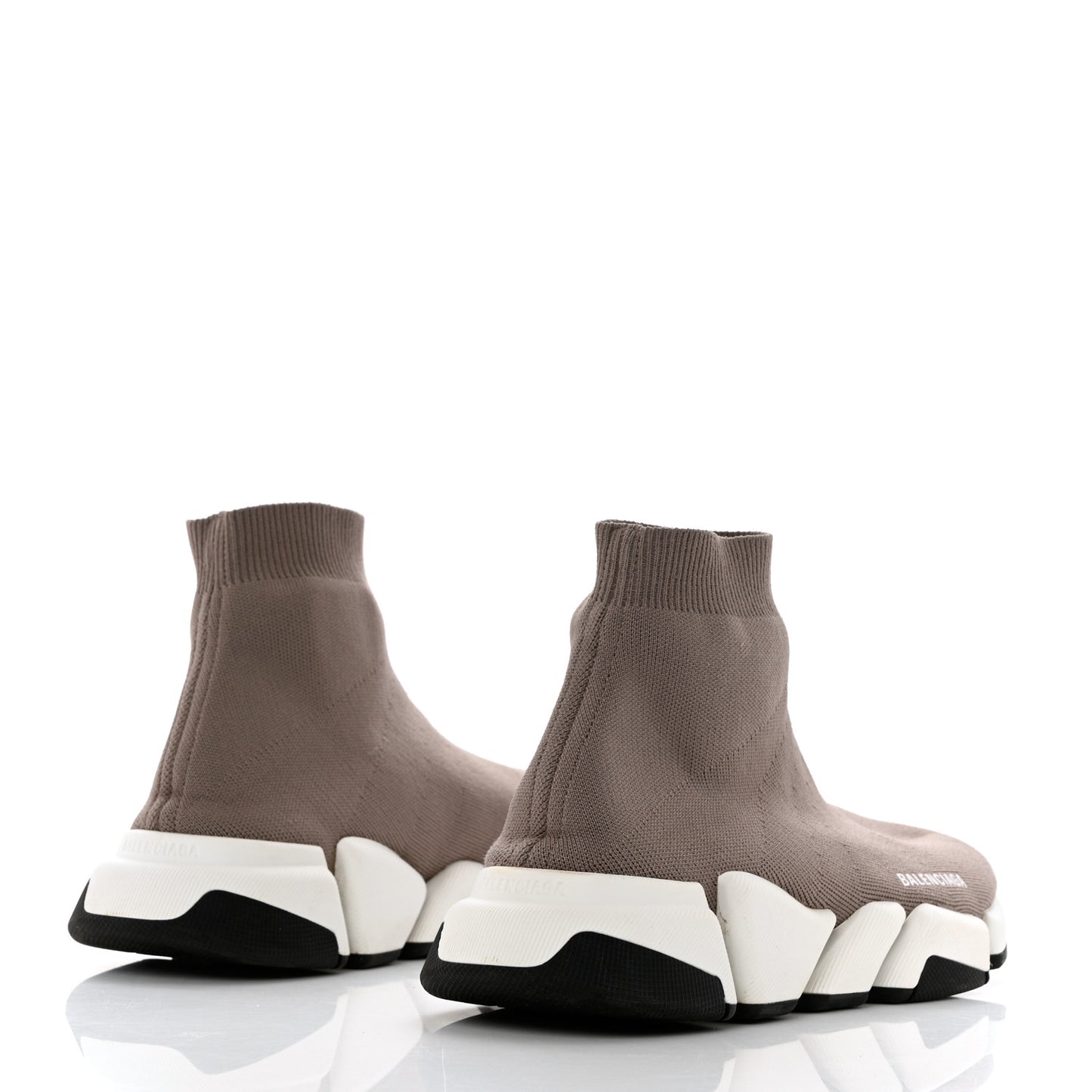 Technical 3D Recycled Knit Bi-Color Sole Mens Speed 2.0 Sneakers 45 Dark Beige White Black