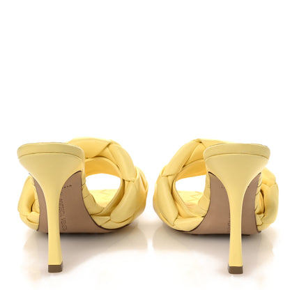 Bottega Veneta Nappa Maxi Intrecciato Lido 90mm Mule Sandals 37 Lemonade 6 of 9