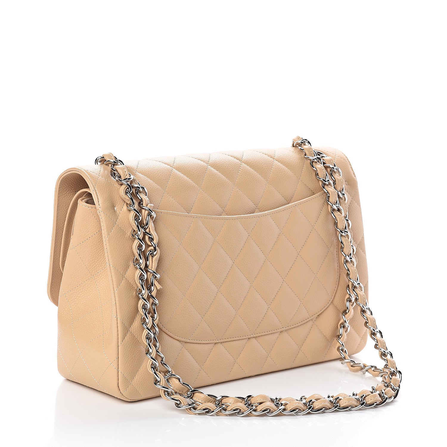 Chanel Caviar Quilted Jumbo Double Flap Beige Clair 3 of 10