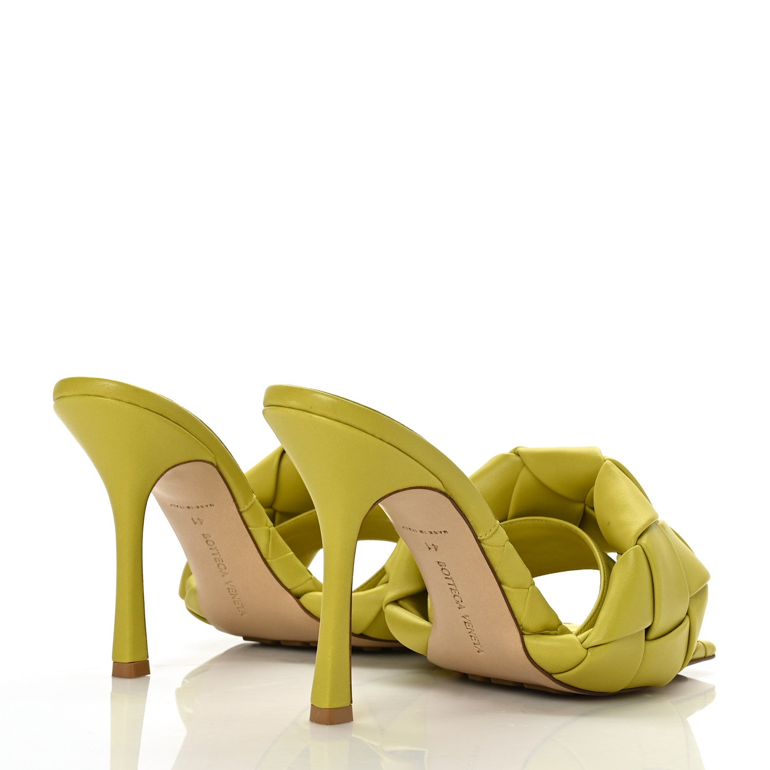 Bottega Veneta Nappa Maxi Intrecciato Lido 90mm Mule Sandals 41 Acid 4 of 9
