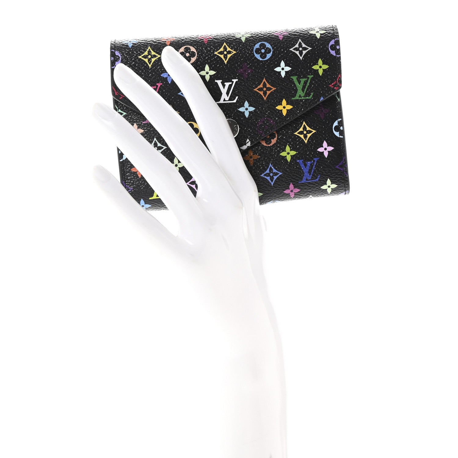 Louis Vuitton LV x TM Monogram Multicolor Victorine Wallet Black 2 of 6