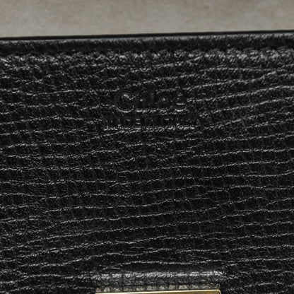 Chloe Grained Calfskin Lambskin Mini Bi-Color Drew Shoulder Bag Black Powder Beige 6 of 11