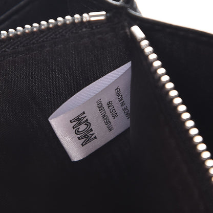 MCM Calfskin Ottomar Monogram Klara Zip Wallet Black 8 of 9