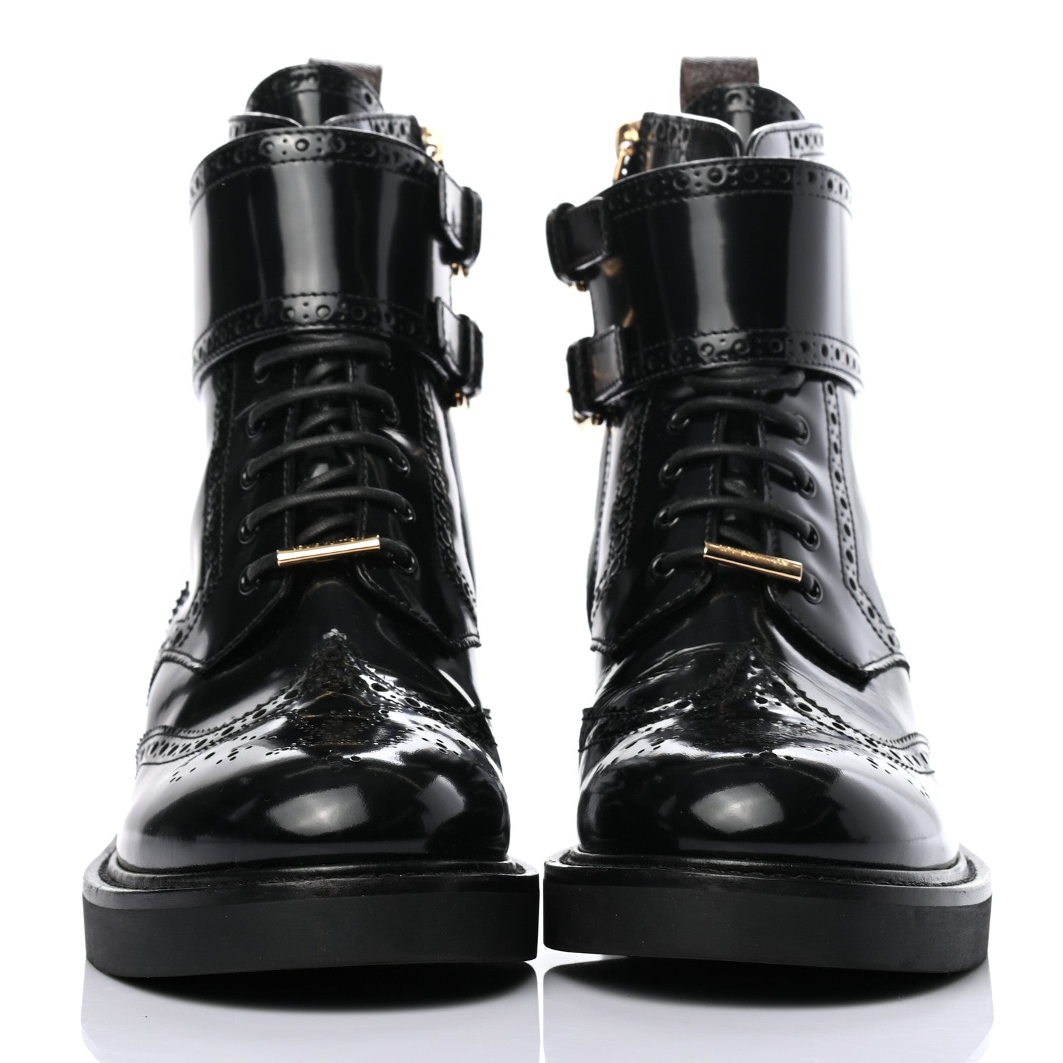 Louis Vuitton Glazed Calfskin Midtown Ankle Boots 37 Black 2 of 9