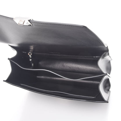 Prada Saffiano City Calfskin Studded Elektra Shoulder Bag Black Fuoco 6 of 8