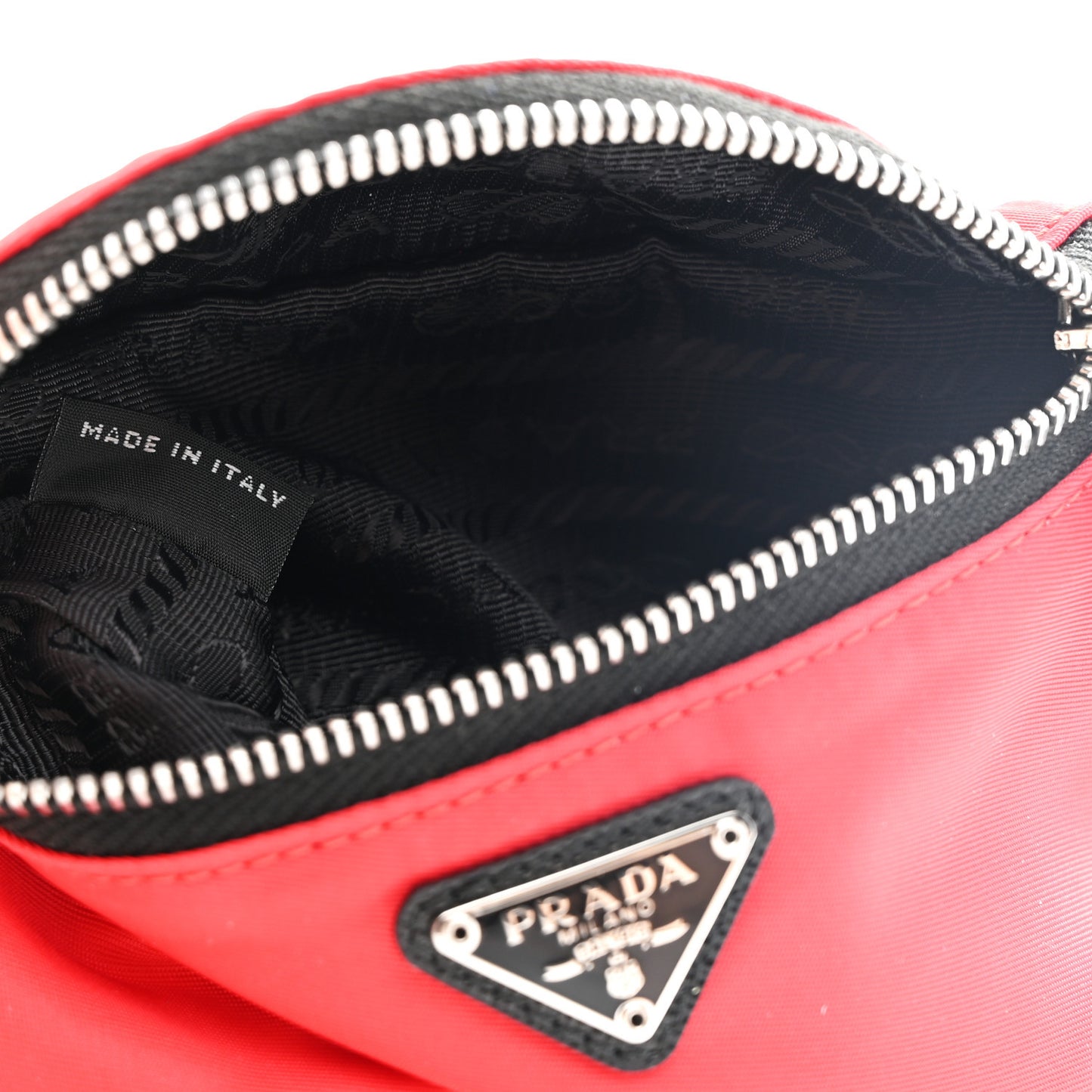Tessuto Nylon Wrist Pouch Rosso